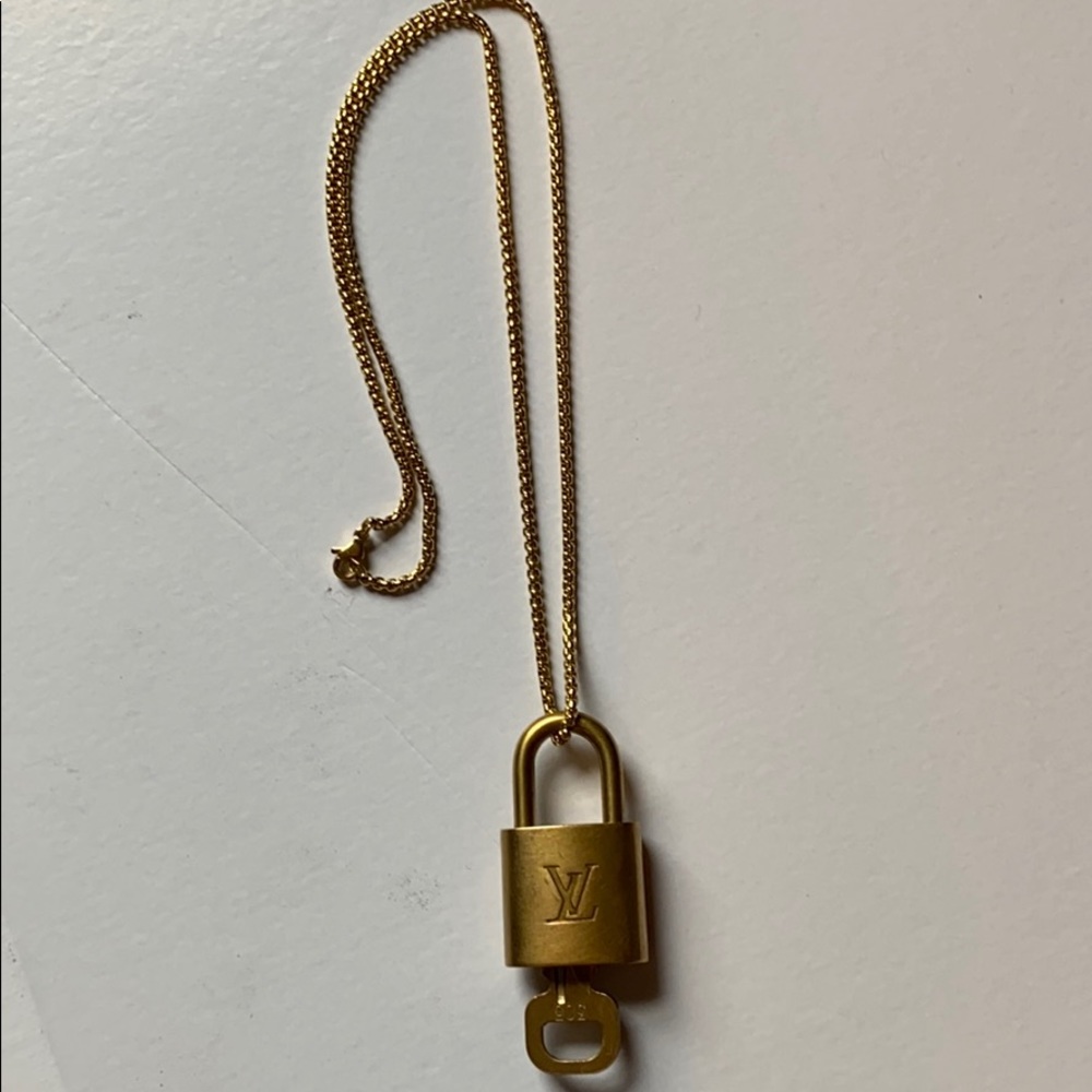 Louis Vuitton Lock & Key and Gold Necklace